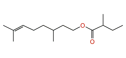 3,7-Dimethyl-6-octenyl 2-methyl-2-butenoate